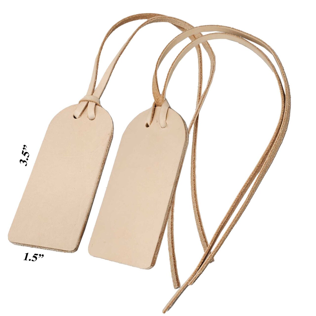 Blank Leather Luggage Tags – DIY Craft Blanks for Stamping & Engraving